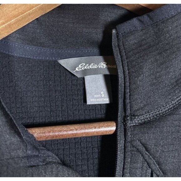 Eddie Bauer Mens Sweatshirt Quarter Zip Pullover Gray Size S Activewear - Picture 2 of 4